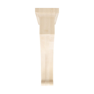 Grand corbeau de support en bois massif traditionnel non fini 14 po x 3-7 / 8 po x 9 po