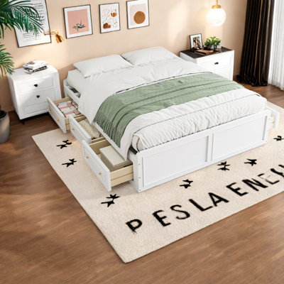 Lits en bois peu encombrants avec tiroirs de rangement, conception moderne pour la maison
