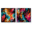 Cruzata - Ensemble de 2 collages carrés abstraits-102162648-102162649