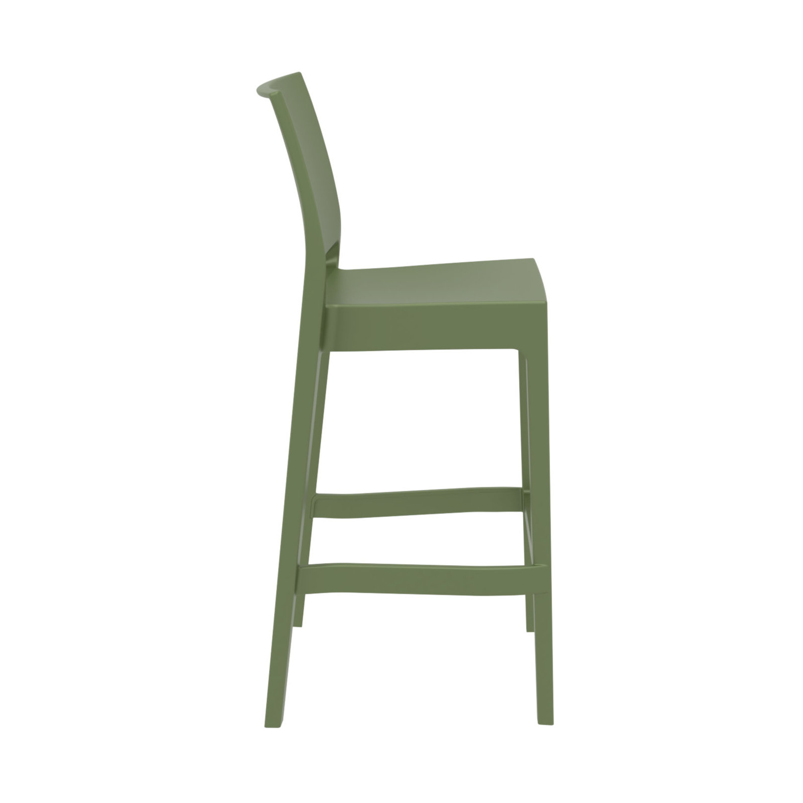 Adrienne Outdoor Bar Stool, Olive Green, 29.5"