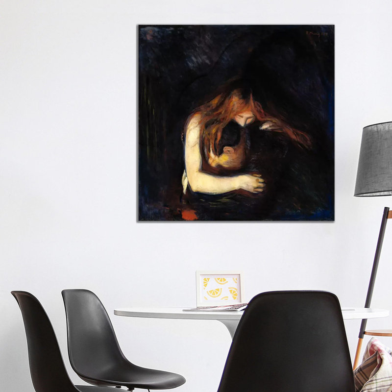 The Vampire (Love And Pain), 1894 by Edvard Munch - Wrapped Canvas Gallery-Wrapped Canvas Giclée
