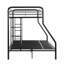 Lit superposé en métal, aucun sommier requis, grand rangement sous le lit, assemblage facile