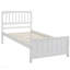 Lit plateforme en bois simple, blanc-138197541
