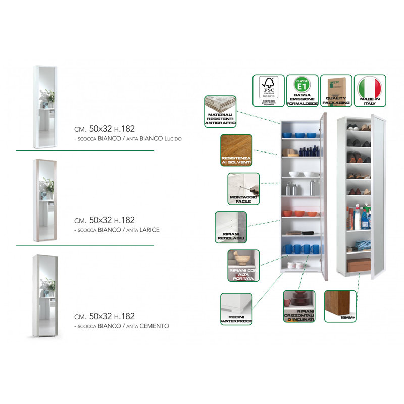1 Door Plastic Wardrobe