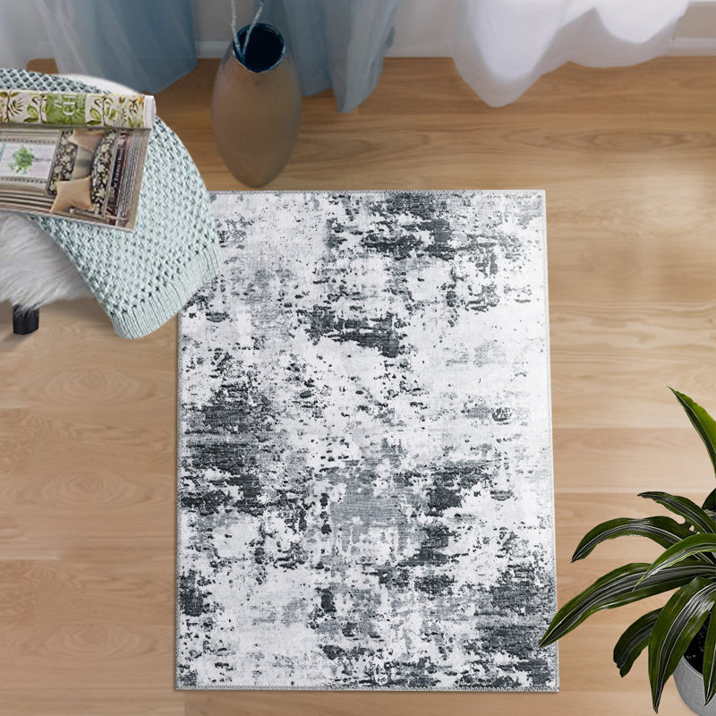 Sylivia Washable Abstract Indoor Rug, Rectangle 2' x 3'