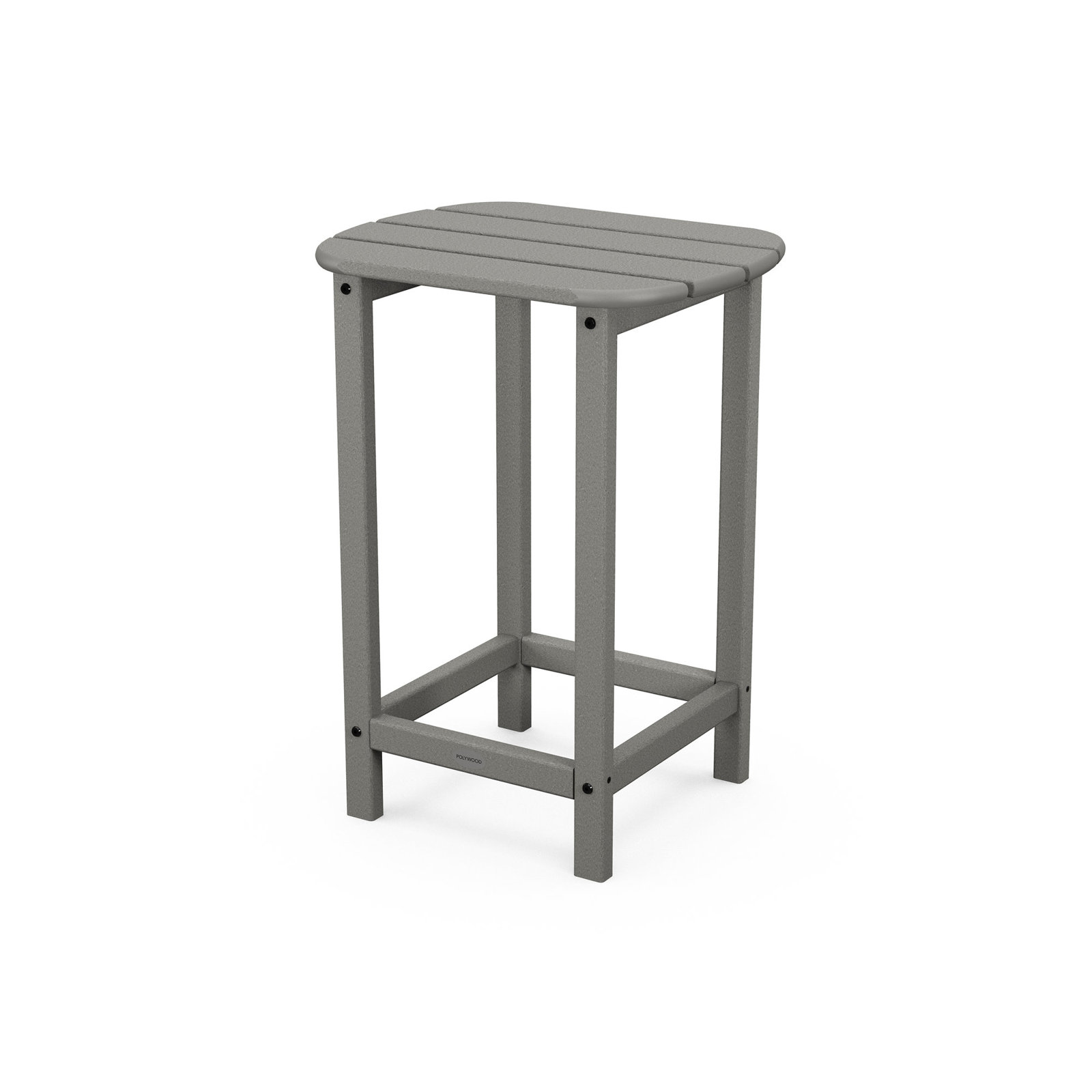 POLYWOOD® South Beach 19" Patio Side Table, Slate Gray