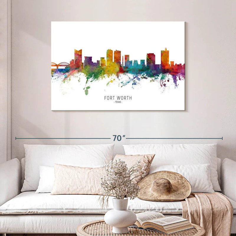 Fort Worth Texas Skyline I, 30" H x 45" W