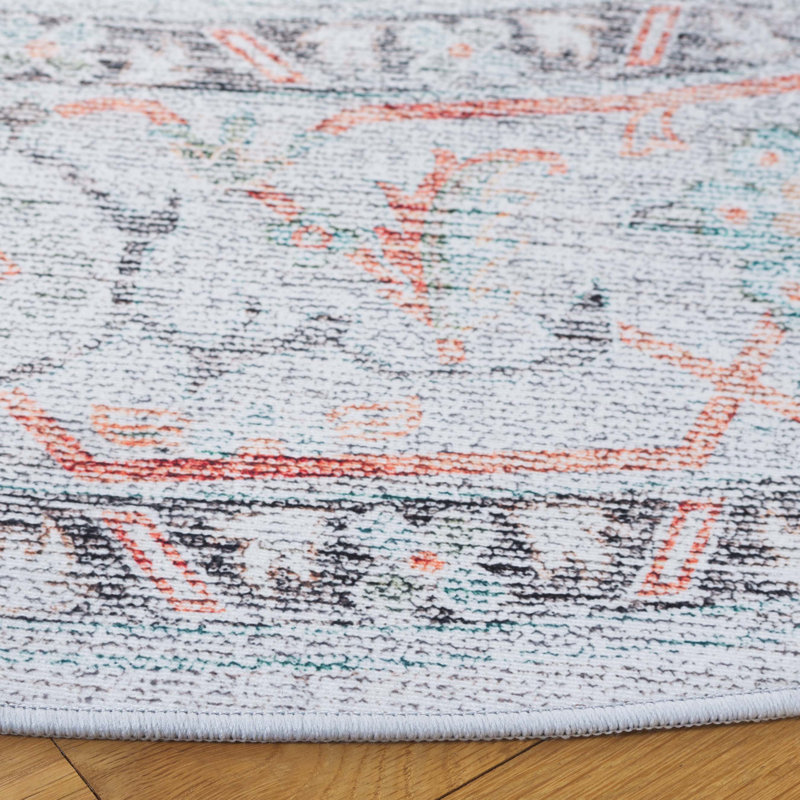 Farolt Performance Machine Washable Oriental Rug, Round 8'