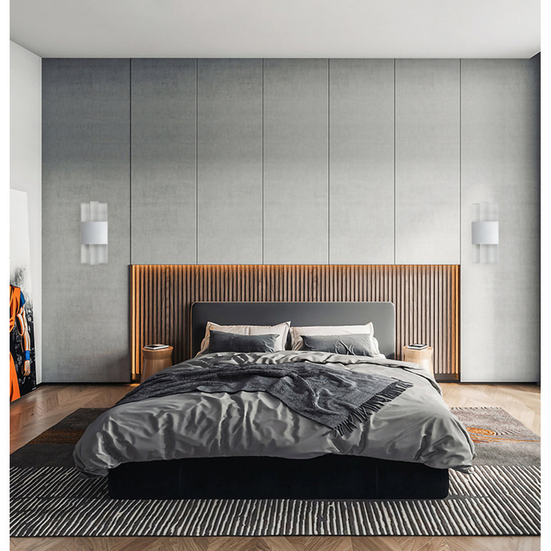 Applique murale 4 lumières DEL nickel brillant avec cristaux transparents