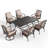 Sutiya 6 - Person Patio Dining Set with Rectangular Table , Cushions Included