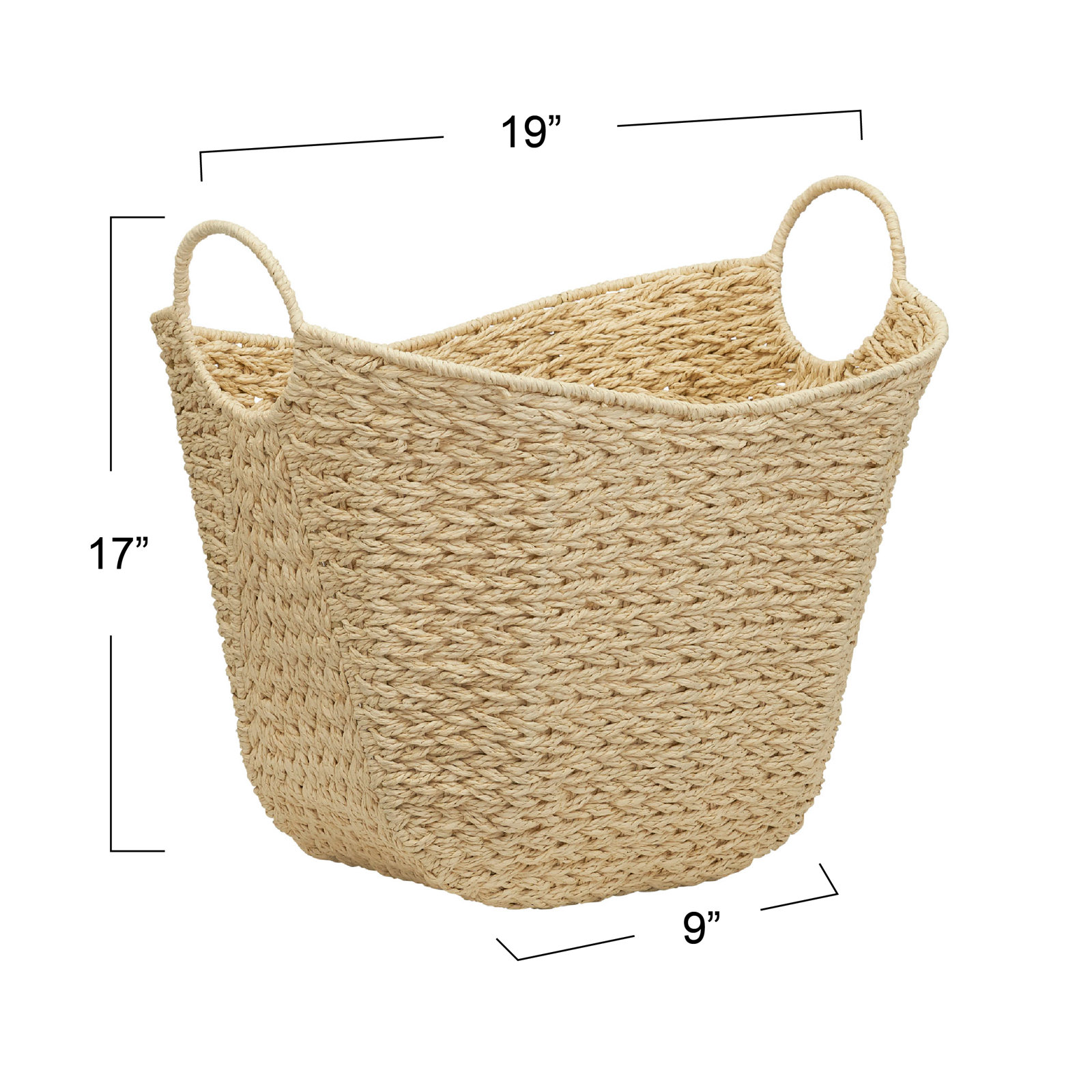 Jute Basket, Cream