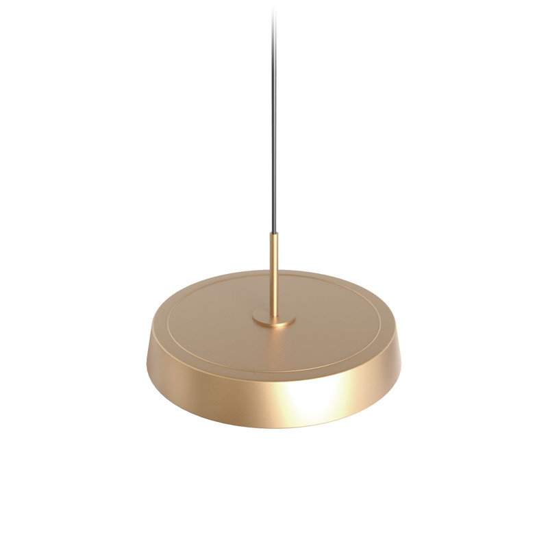 Cenk 1 - Light LED Single Pendant, 5cm H x 30cm W x 30cm D, Brass