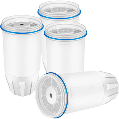Water Filter Replacement Compatible With Zero Pitcher And Dispenser ZR-001 ZR-017 ZR-004 ZP-006 ZD-013 ZS-008, Multi-Stage Filter System, Reduce Lead, Chromium, And PFOA/PFOS, Pack Of 4