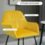 Modern Arm Chair Upholstered Accent Chair With Metal Base For Living Room-1589463790-1589463785