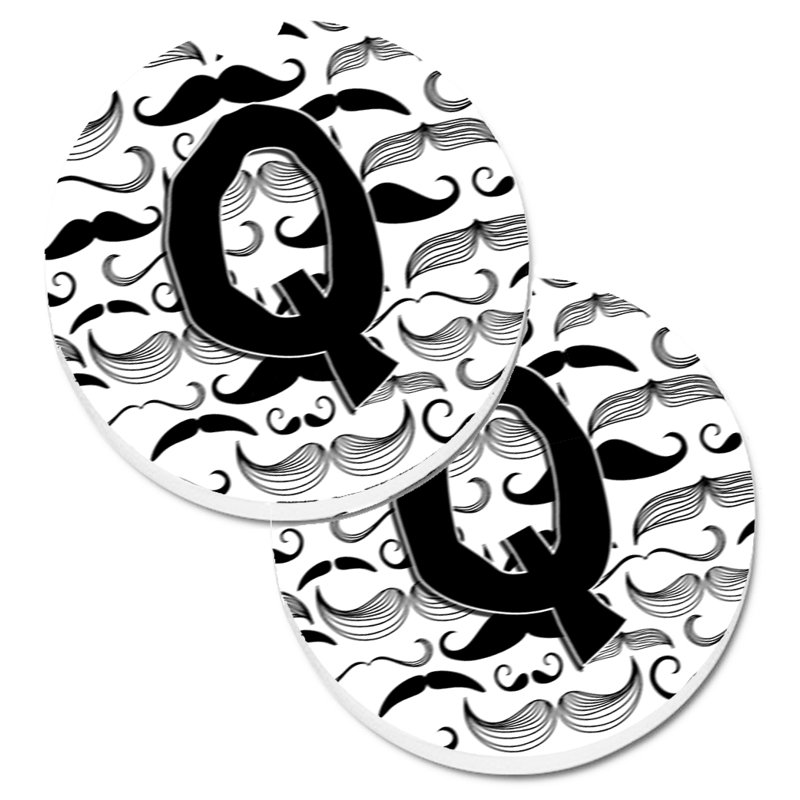 Sous-verre voiture moustache initial, Q