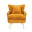 Fauteuil d'appoint 30,31 po moderne en velours côtelé pour salon, chambre à coucher et bureau, jaune