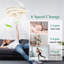 Ventilateur de plafond 42 "rétractable moderne avec lumière DEL à intensité variable, lustre en forme de 6 vitesses avec télécommande pour chambre à coucher-2142146318