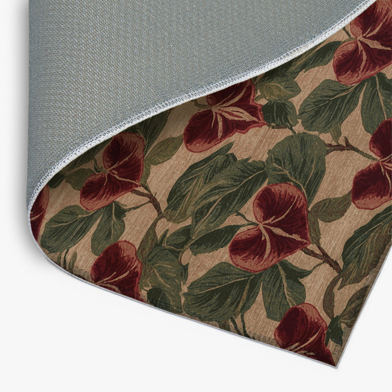 Tapis d'intérieur et d'extérieur brun Botanical, Rectangulaire 2 pi x 3 pi