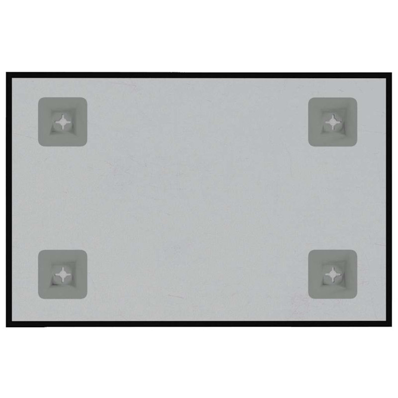 Wall Mounted Required Whiteboard, Black, 30cm H x 40cm W x 0.4cm D