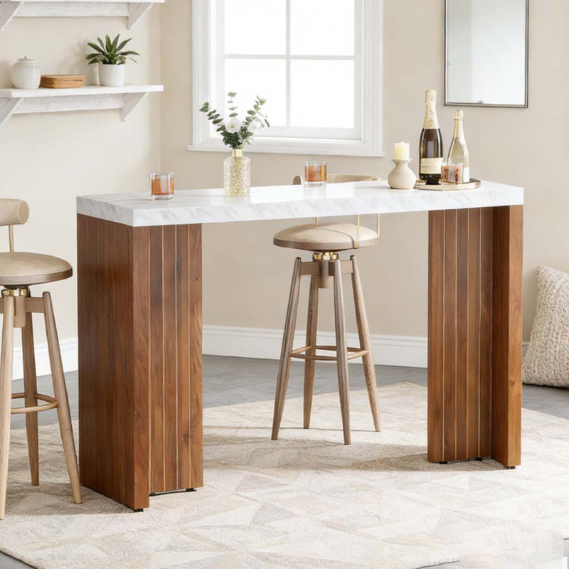 Table basse Modern Home, Blanc et brun
