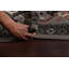 Tapis oriental en laine brun foncé