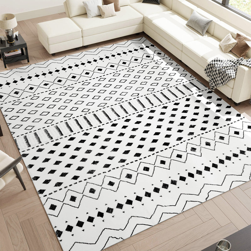 Kayleeh Flatweave Washable Geometric Indoor Rug, Rectangle 8' x 10'