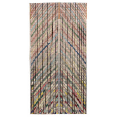 Tapis unique / jaune / pêche / brun 5 pi 6 po x 11 pi 1 po Arrow