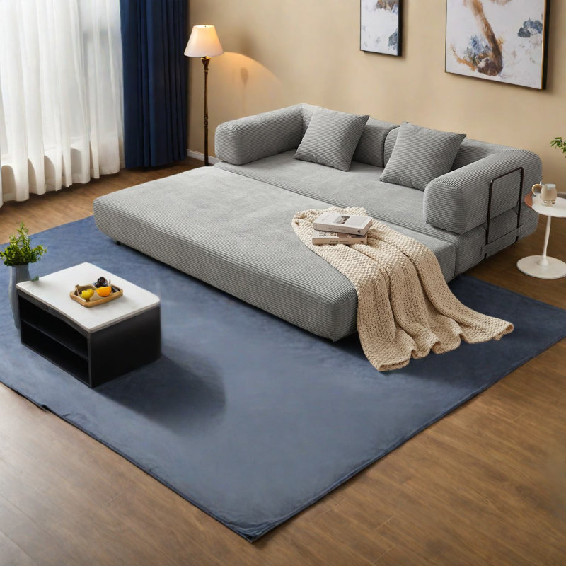 Canapés convertibles à compression, 78,7 pouces en velours côtelé Modern Home