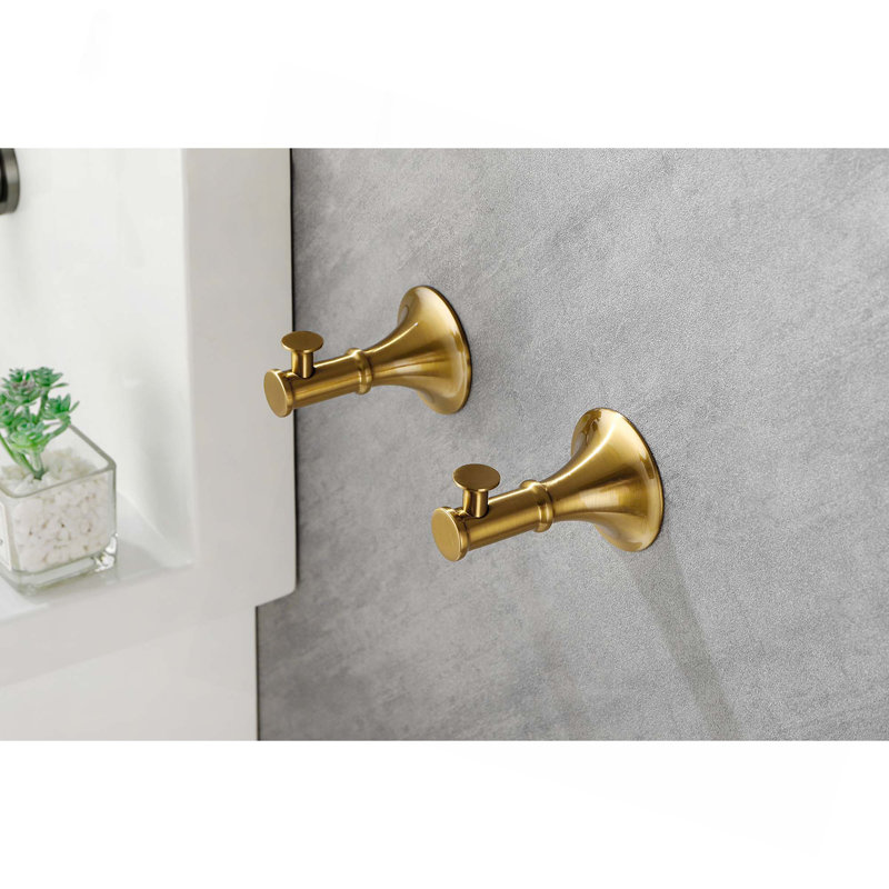Ensemble de 6 serviettes en laiton pour salle de bain, Or