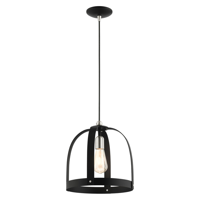 Luminaire suspendu géométrique à 1 lumière Feller, H 18 po x l 11,5 po x P 11,5 po