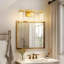 Luminaire de salle de bain Ayushma à intensité variable en cristal à DEL avec abat-jour en verre-906807047-895778696