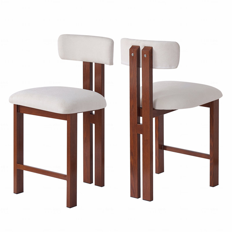 Tabourets ronds élégants avec dossier bas - siège rembourré confortable et structure en métal