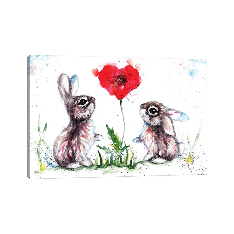 LovinRabbits - Rectangle Print, 20.32 cm H x 30.48 cm W, Wrapped Canvas