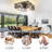19.68'' Crystal Square Caged Flush Mount Ceiling Fan with Light Kit and Remote