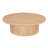 Bela Coffee Table | 47 Inch Round Top | Handcrafted Beige Mango Wood Pedestal Base