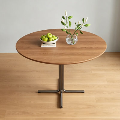 Mid-Century Modern Round Ash Wood Dining Table