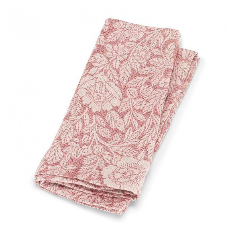 Serviette à motif jacquard rose