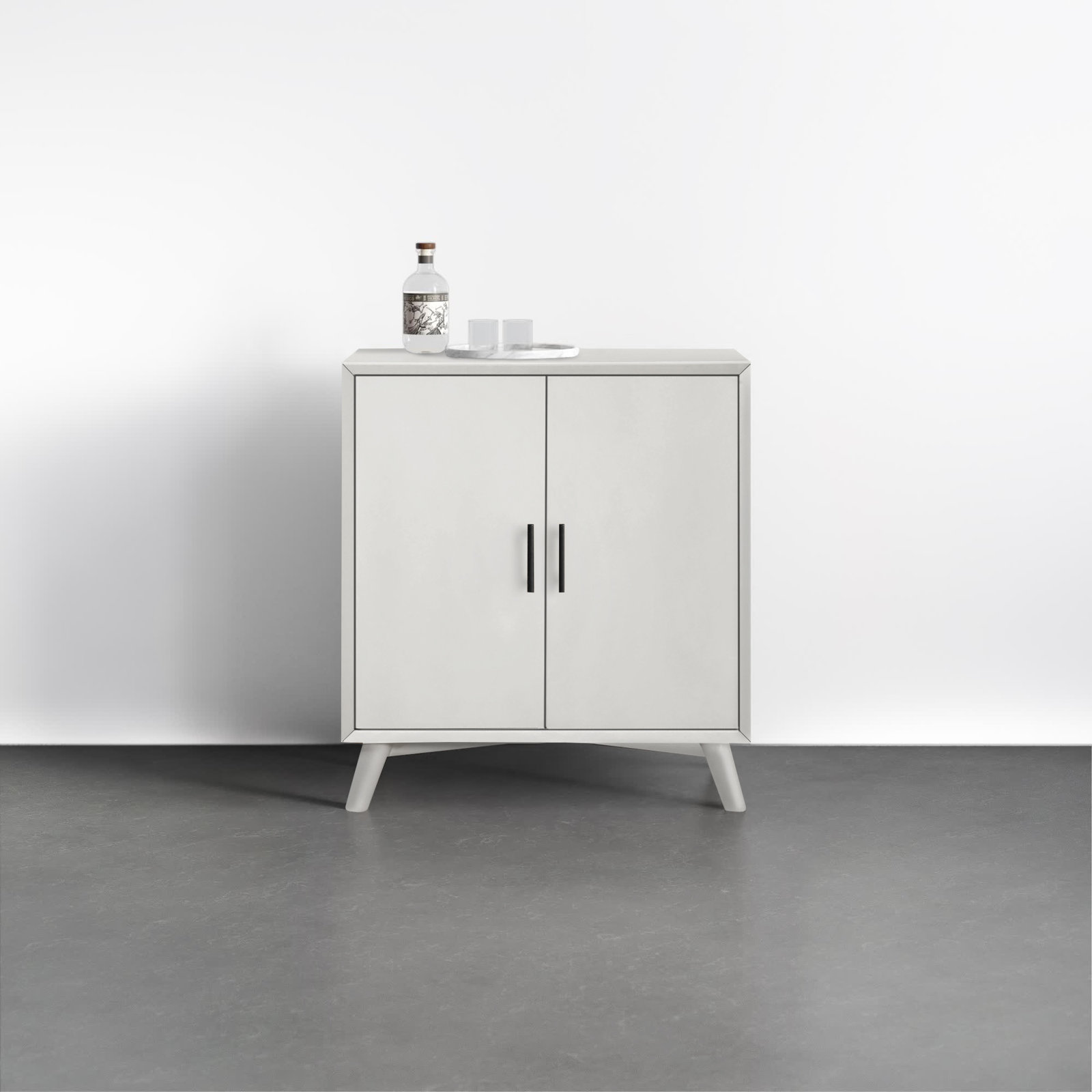 Williams Low Bar Cabinet, White