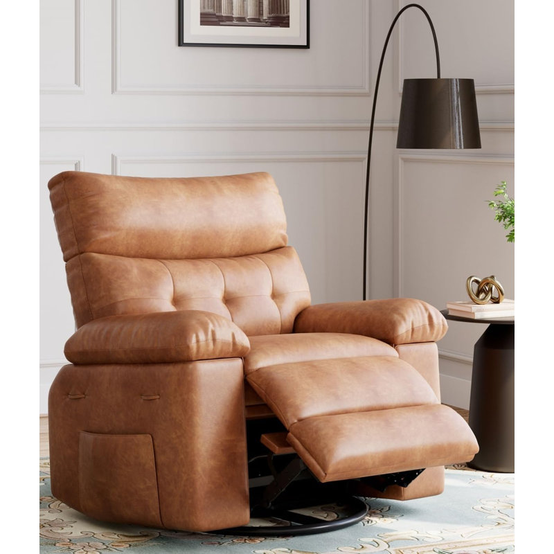 Fauteuils inclinables surdimensionnés avec massage et chaleur, Brun