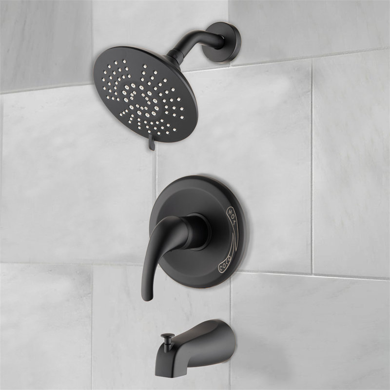 Single Handle Tub Spout And 5-Functions Shower Head Set (Valve Included)