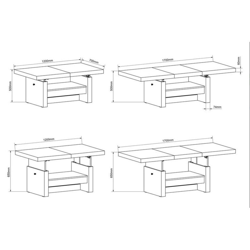 Nathale Lift Top Sled Coffee Table with Storage, Beige, Beige Wood