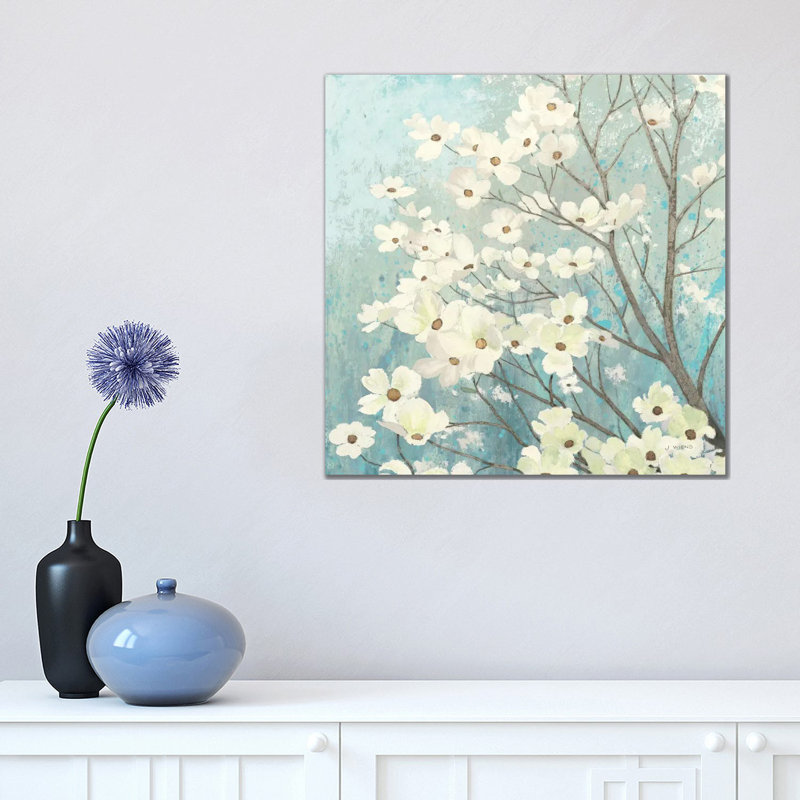 Dogwood Blossoms I by Dogwood Blossoms I - Wrapped Canvas Painting, 45.72 cm H x 45.72 cm W x 3.175 cm D