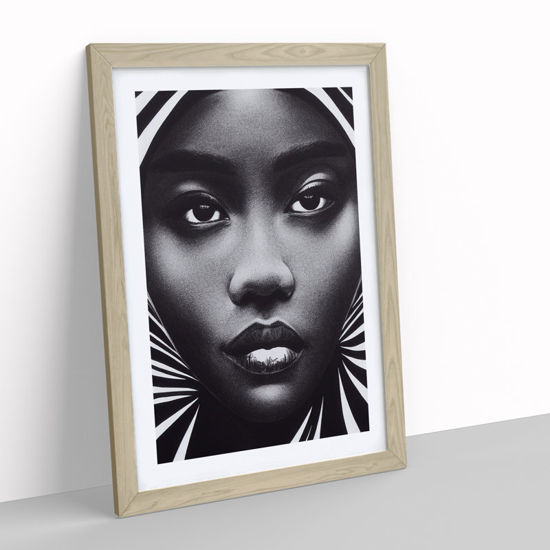 Astonishing Woman - Single Picture Frame Print, 64cm H x 46cm W x 2cm D, Oak Framed