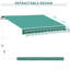 Auvent de terrasse rétractable 10 pi x 8 pi et eau, auvent de jardin fonctionnel,. Eau - Matériau. Cadre en aluminium avec manivelle. Se fixe à diverses surfaces. Réduit l'exposition à la chaleur du soleil. Pour terrasse, balcon.