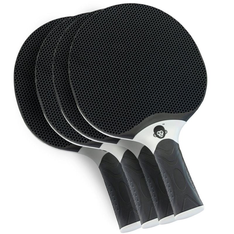 Ensemble de raquettes de tennis de table d'extérieur noir 4 - Bonoboo Charcool