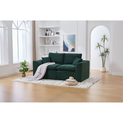 Canapé modulaire modulaire Cloud, canapé Comfy Cloud Modern, 2 places avec housses de coussin, meubles amovibles pour salon, chambre à coucher, appartements, dortoirs, sans assemblage requis