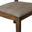 Ensemble de 2 chaises d'appoint de salle à manger Loe, dossier à panneaux, similicuir gris, brun