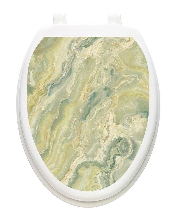 Décalcomanie de siège de toilette Onyx Stone, Allongé