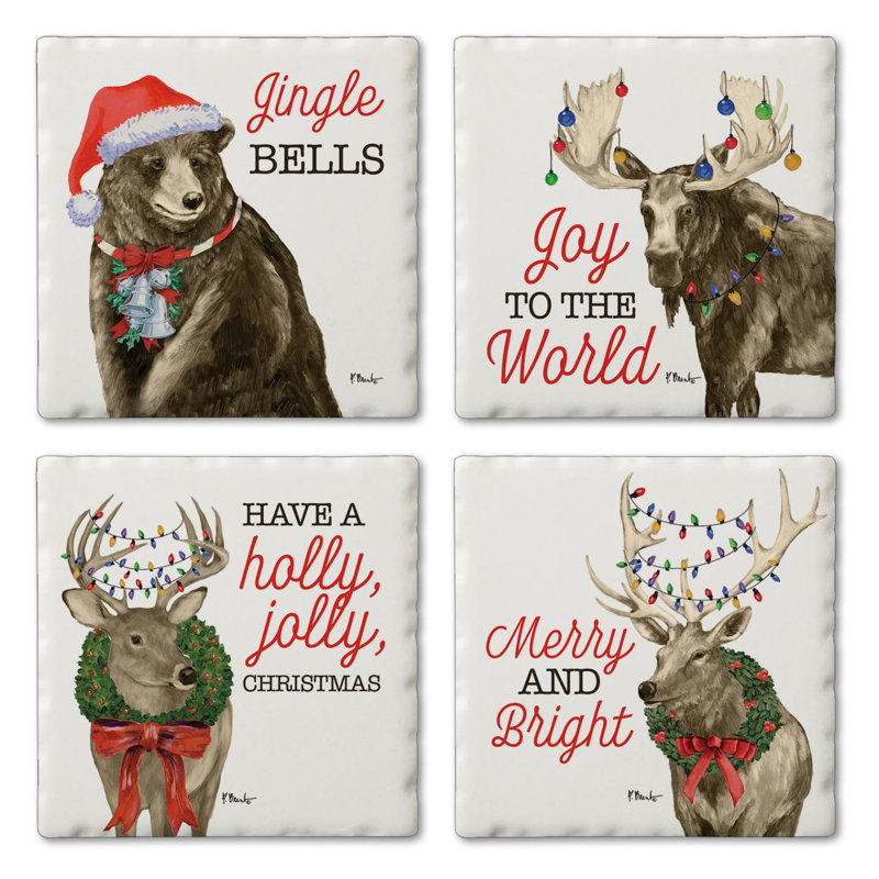 Ensemble de 4 sous-verres Merry Lodge