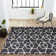 Mashawna Blocks Modern Geometric Black/White Rug